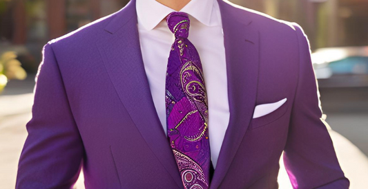 How to Pair Purple Neckties with Shirts and Suits?