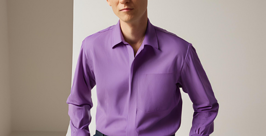 Purple Elegance: Stand Out in a Bold Button-Down Shirt