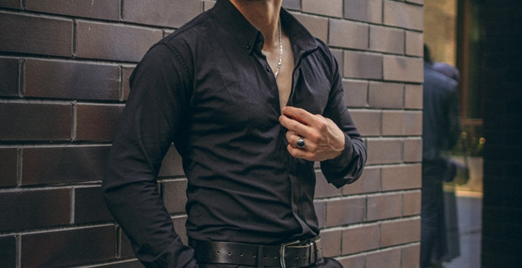 black dress shirt for men