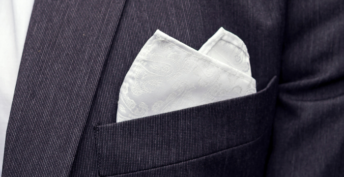 White Pocket Square