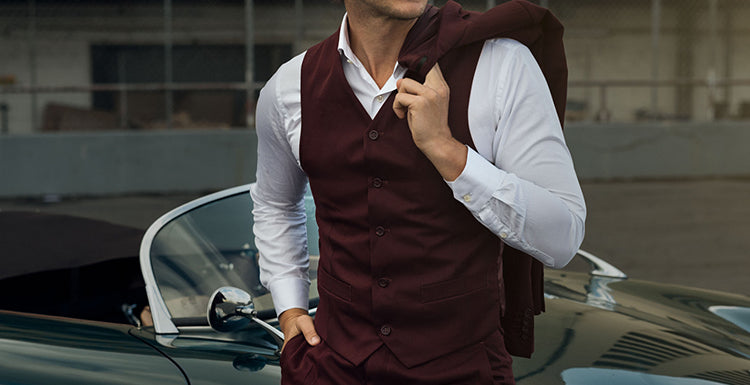 Making a Bold Statement with a Red Vest Barry. Wang Making a Bold Statement with a Red Vest Barry. Wang