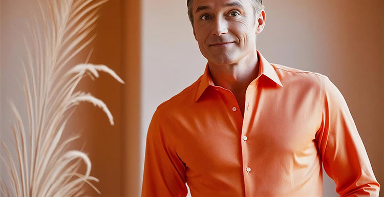 orange long sleeve shirt