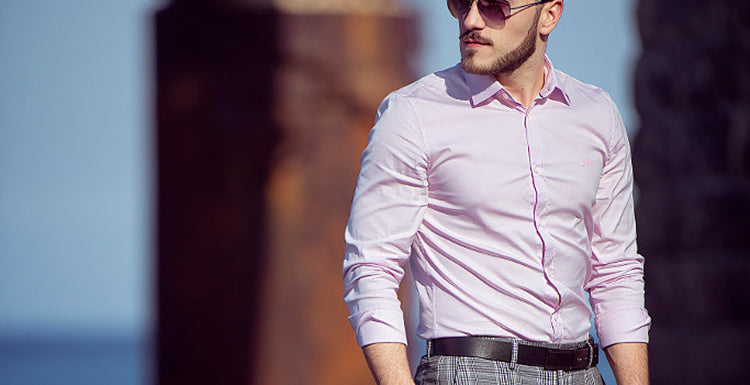 mens pink dress shirt