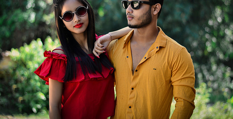 yellow dress shirt for men