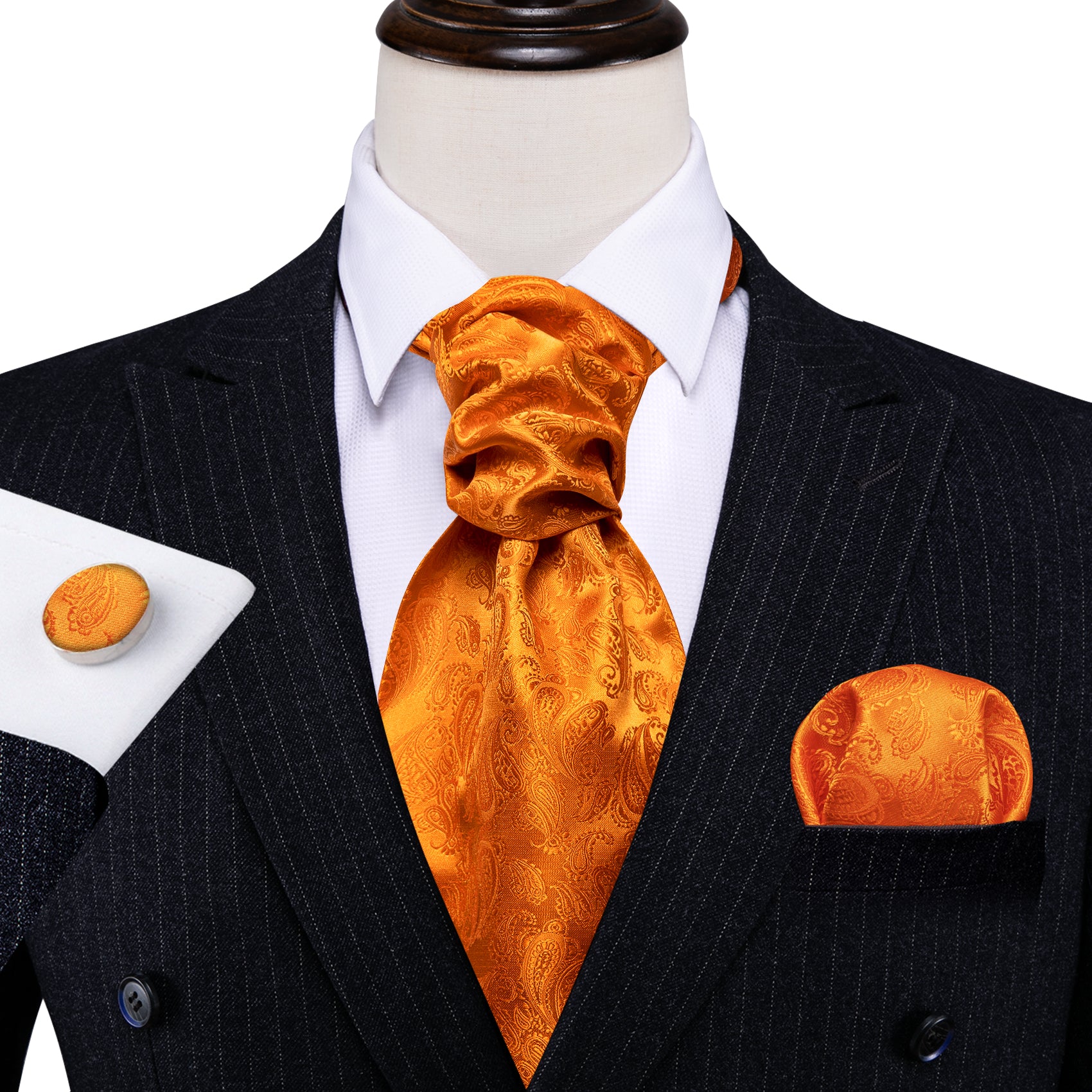 orange ascot tie
