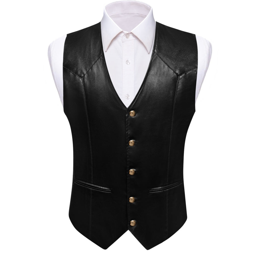 mens leather dress vest Barry. Wang Black Suit Casual Western V-Neck Vest Jacket, M / Black Size:4 Girls The adjustable back strap Givenchy Long knit Dress POOL