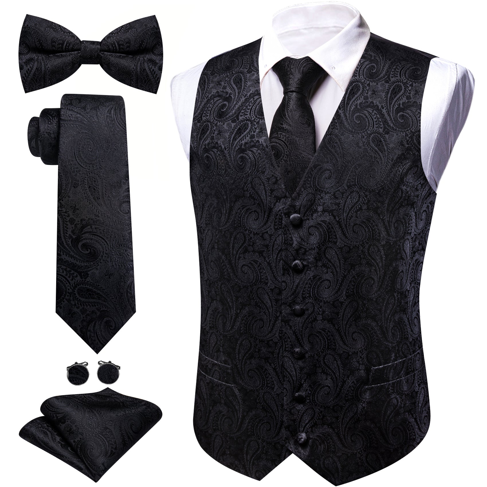 black vest outfit mens