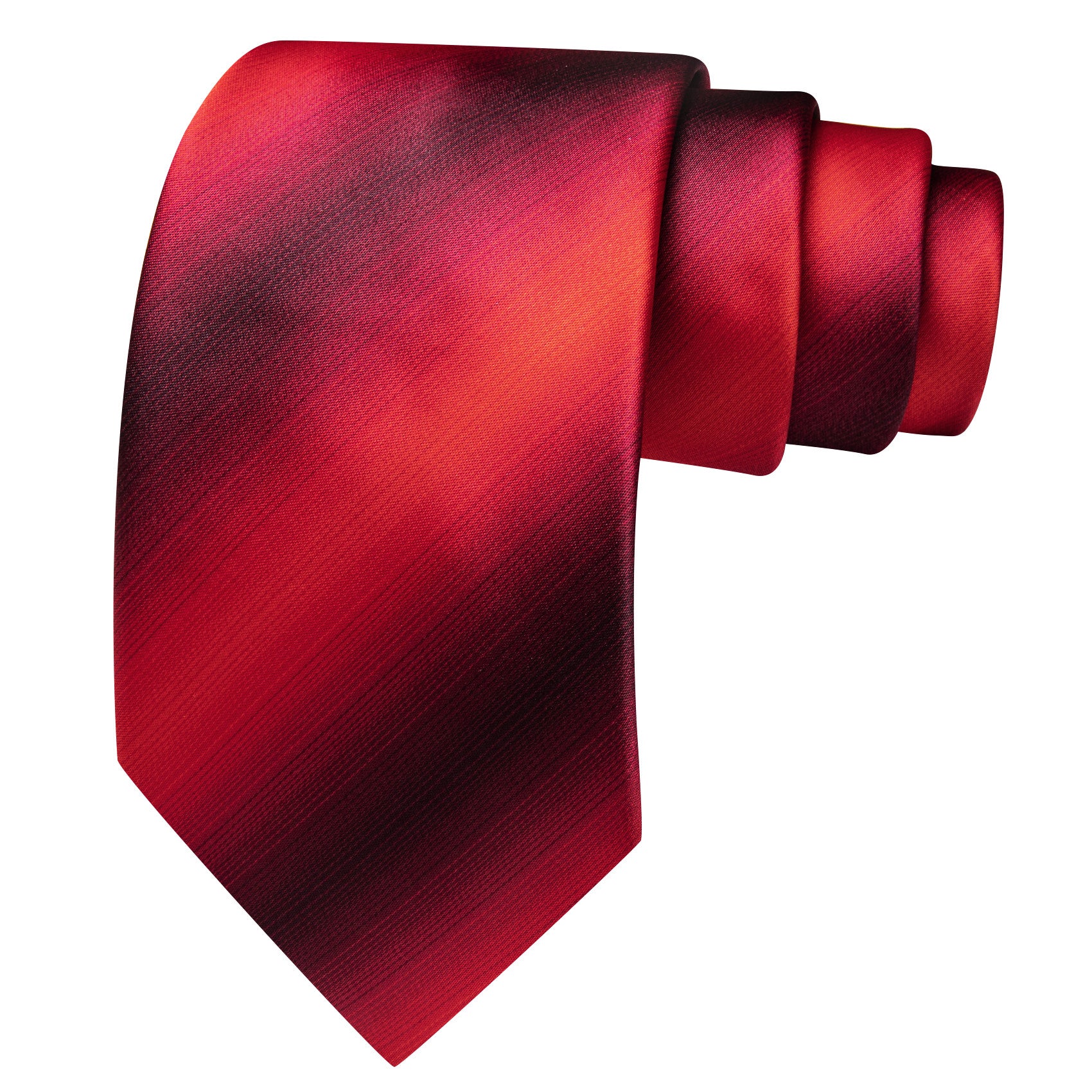 Barry. Wang Burgundy Tie Striped Silk Necktie Pocket Square Cufflinks Set