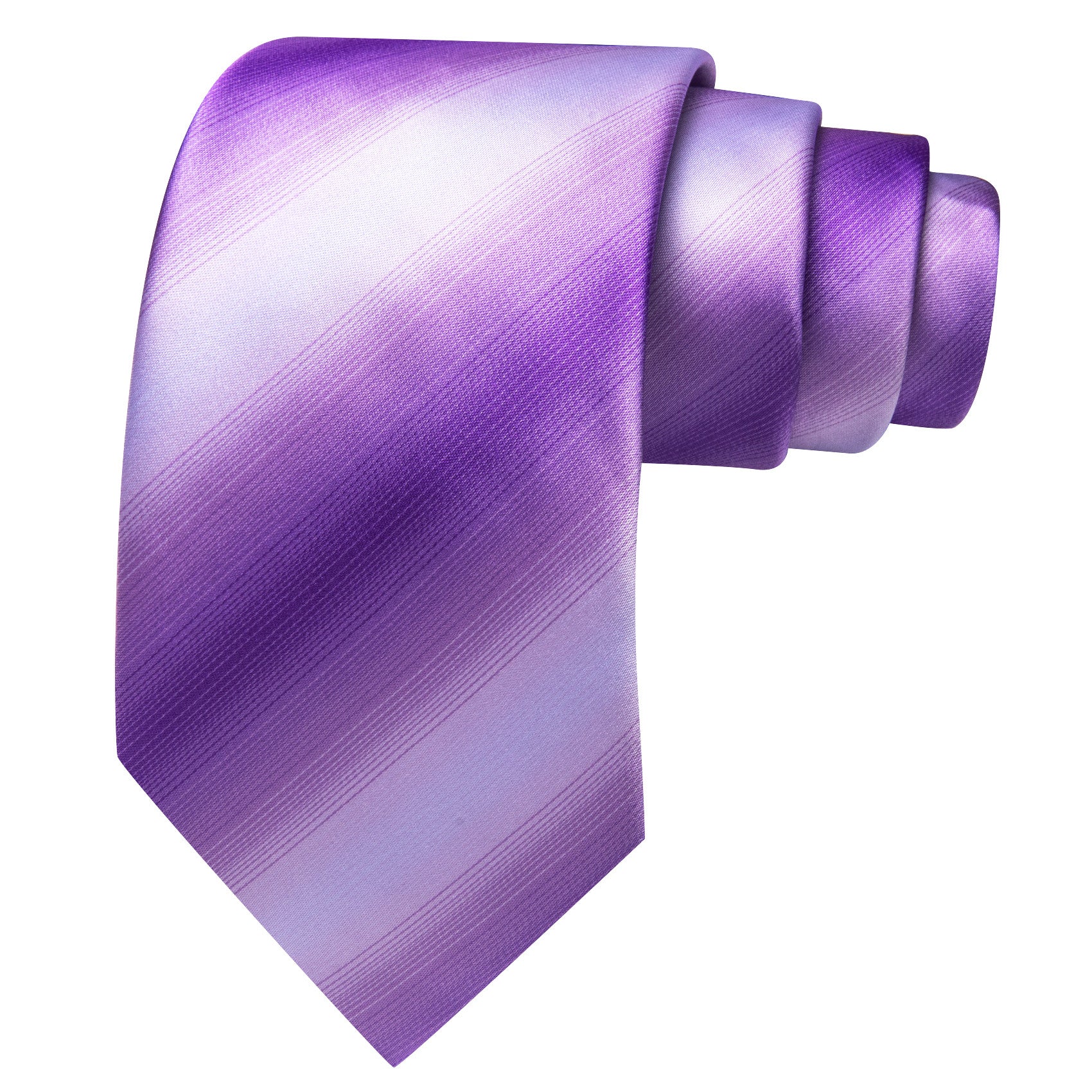 Barry. Wang Lavender Striped Silk Mens Tie Hanky Cufflinks Set