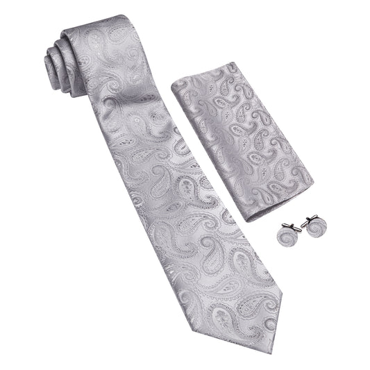 silver tie set