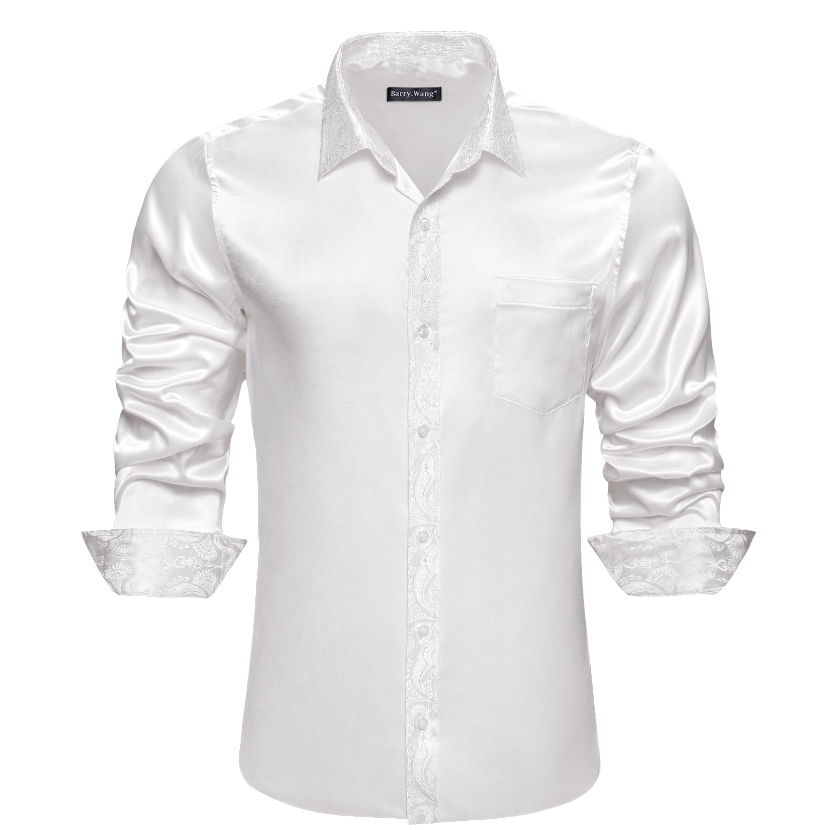 white satin mens shirt white silk button up shirt