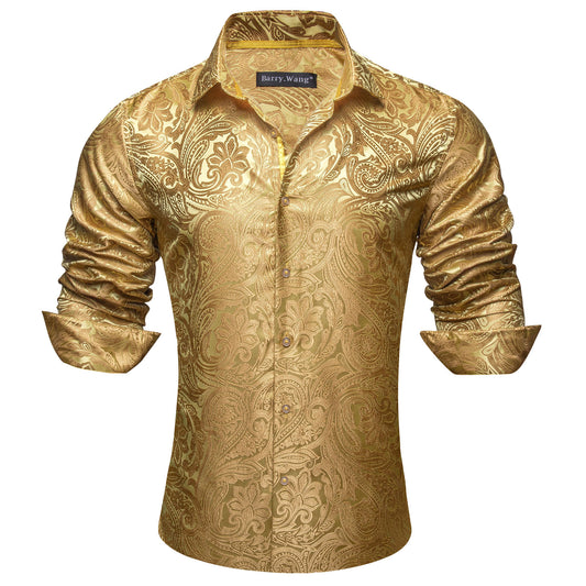 men gold shirt