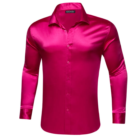 red silk shirt mens