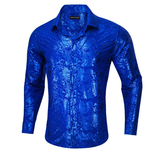 silk blue shirt