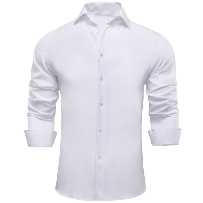 Barry. Wang White Dress Shirt for Men Solid Slim Fit Business Formal L Barry. Wang White Dress Shirt for Men Solid Slim Fit Business Formal L