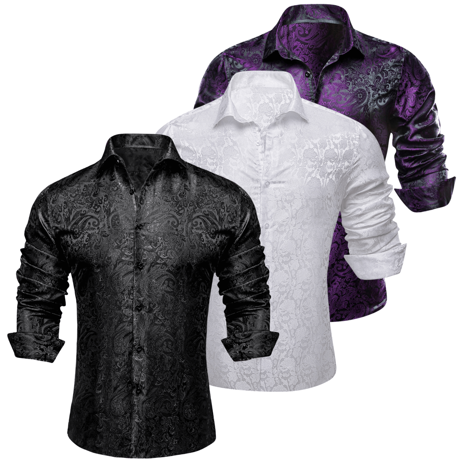 silk dress shirts near me Champagne / S