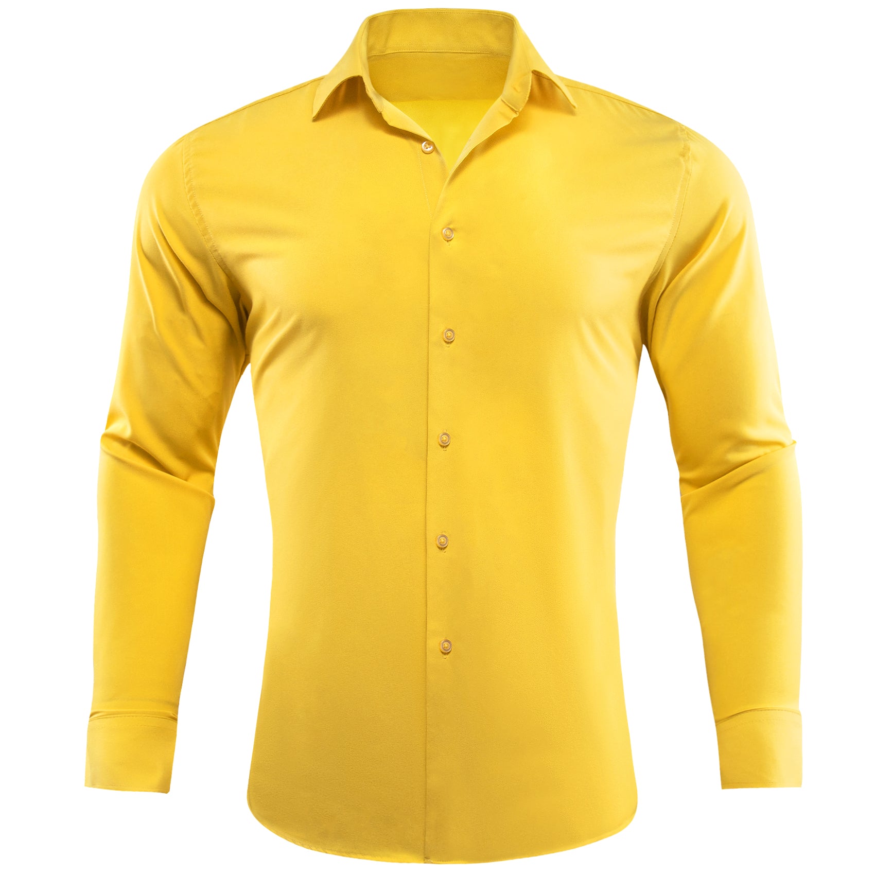 neon yellow mens dress shirt Maximos Men's Long Sleeve Shirt Classic Fit Formal Button Up Collared Dress Shirt, Yellow