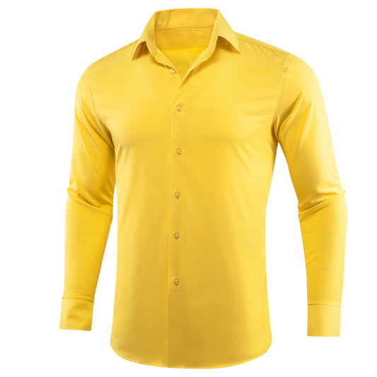 yellow shirt men yellow button up