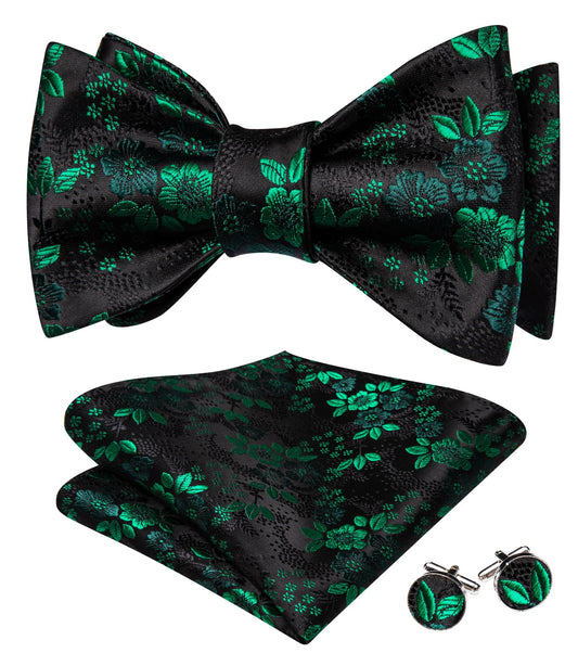 green floral tie