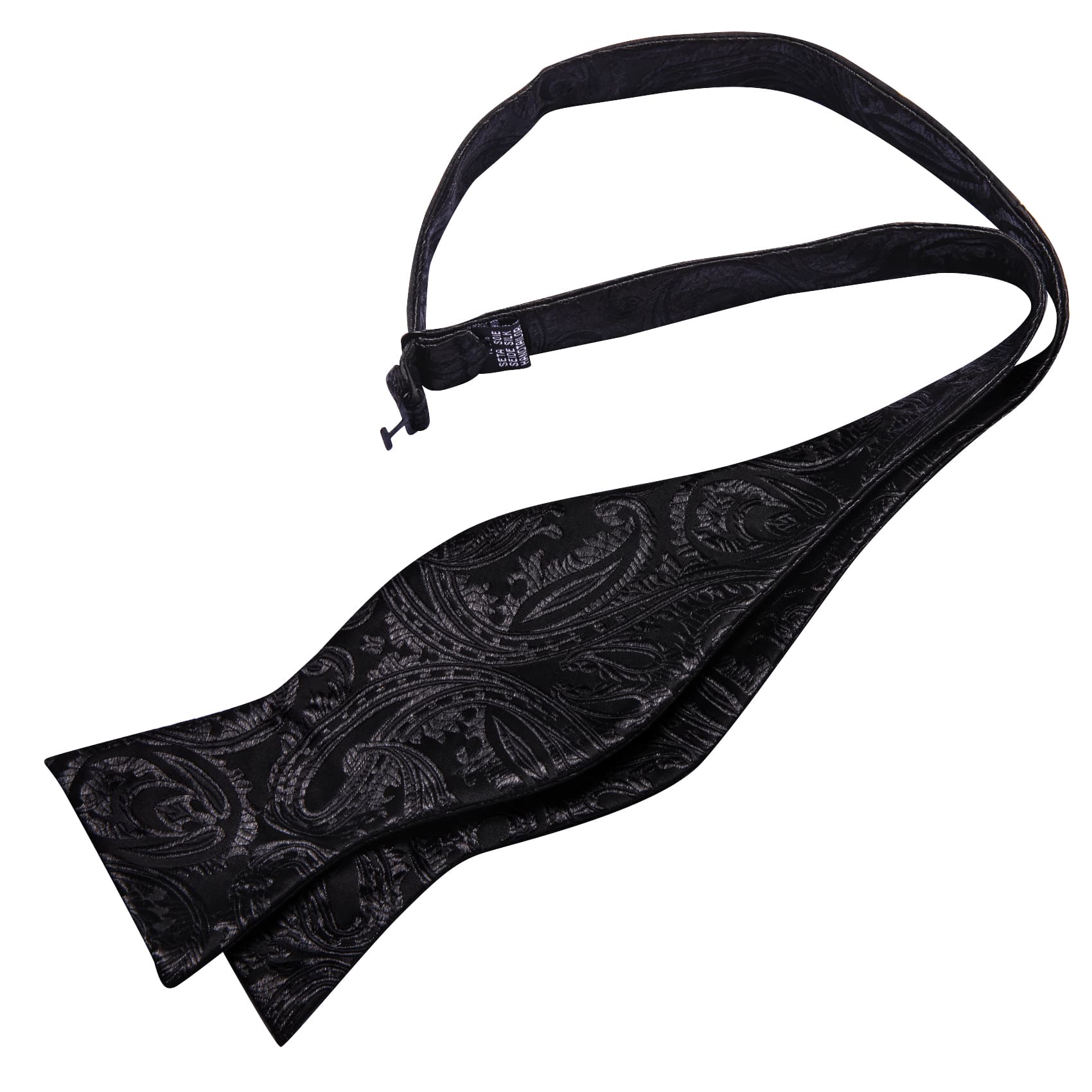 self-tied bow tie for black tie attire 