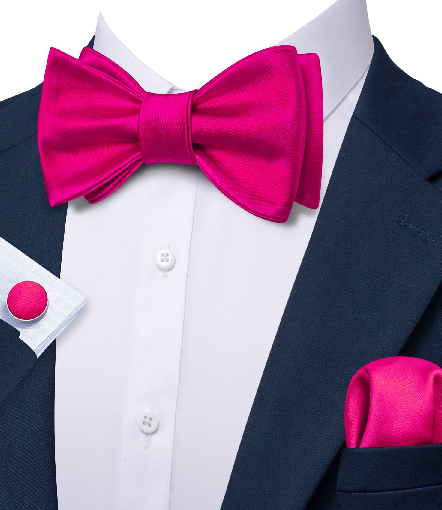 pink self tie bow tie for wedding 