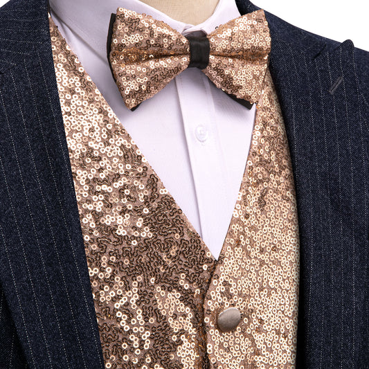 gold glitter bow tie