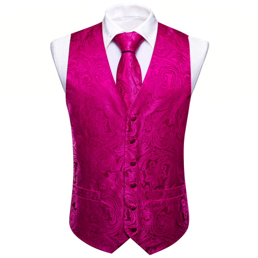 pink vest and tie