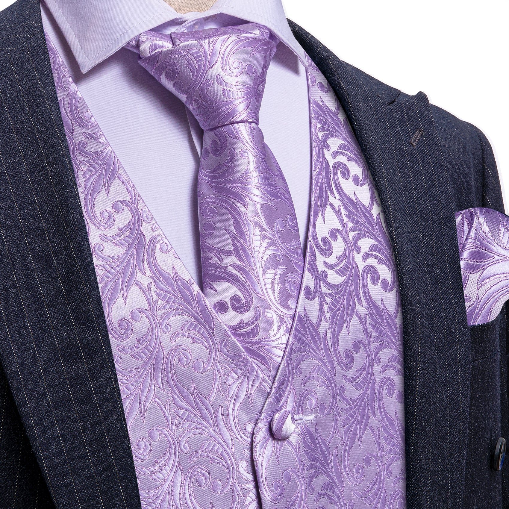 light purple suit vest wedding vest for men