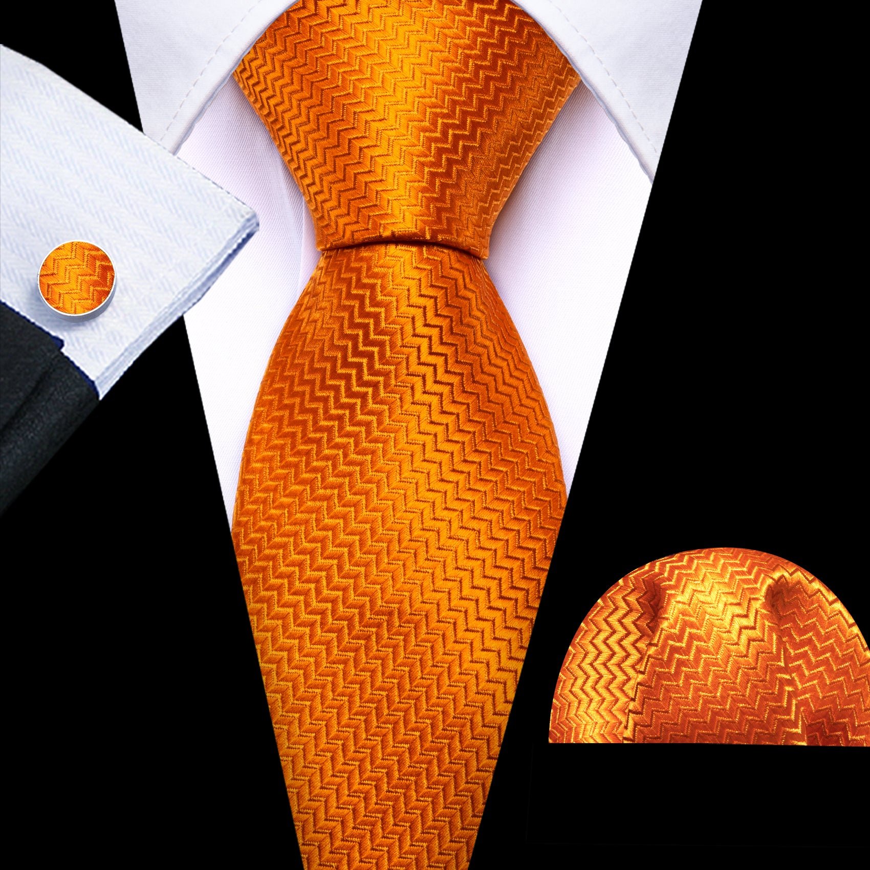 orange mens tie