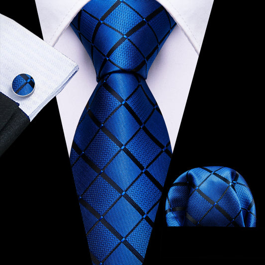 blue suit blue tie