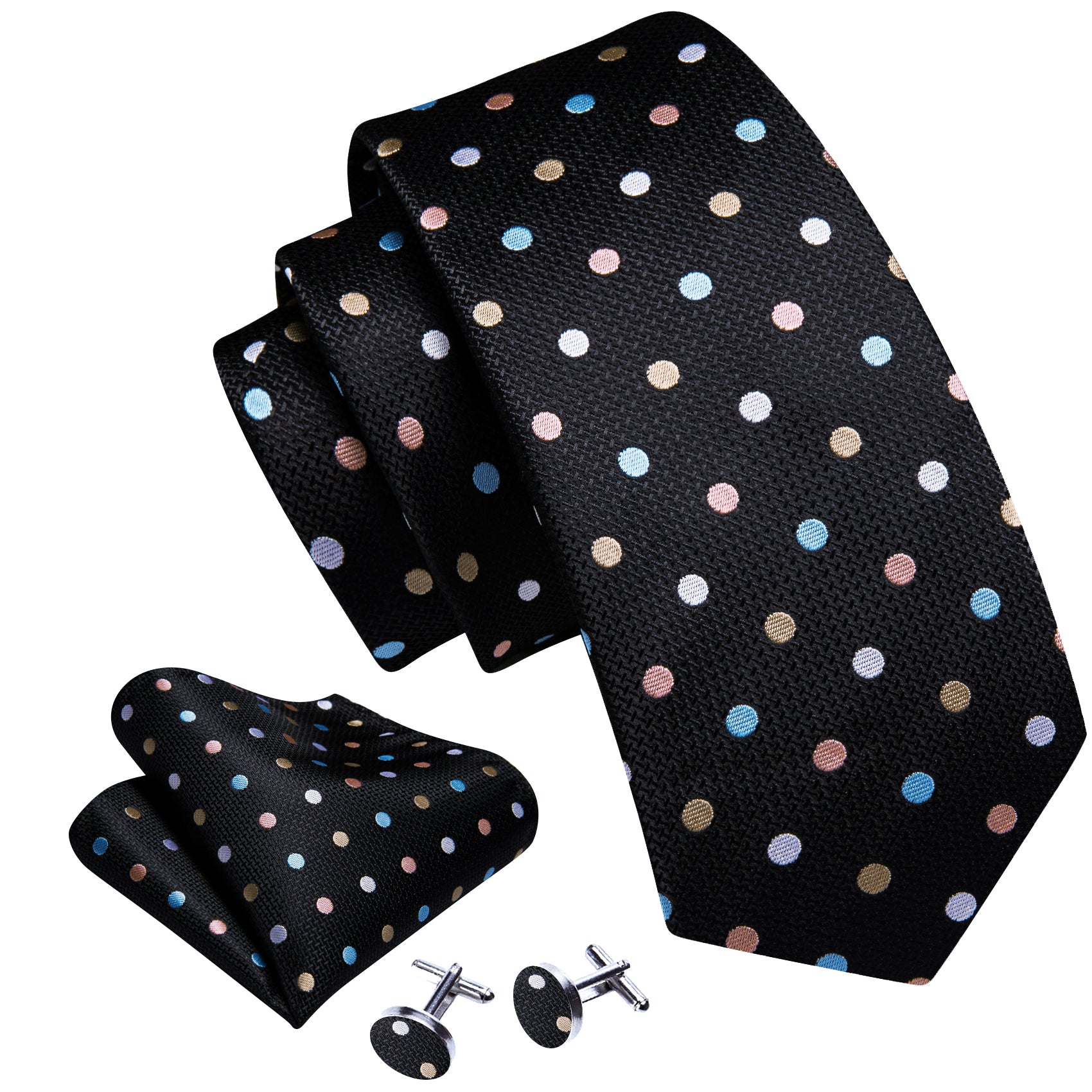 Black tie for men wedding cute polka dots 