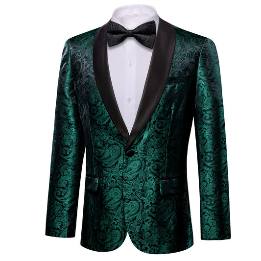 dark green suit