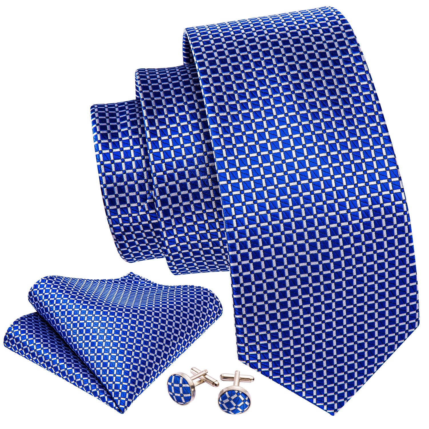 Mens tie oucket square and cufflink set