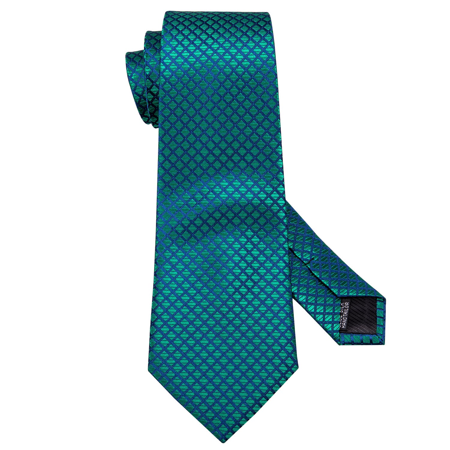 Dark Blue Plaid  Necktie 