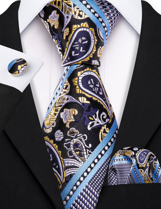 light blue floral tie