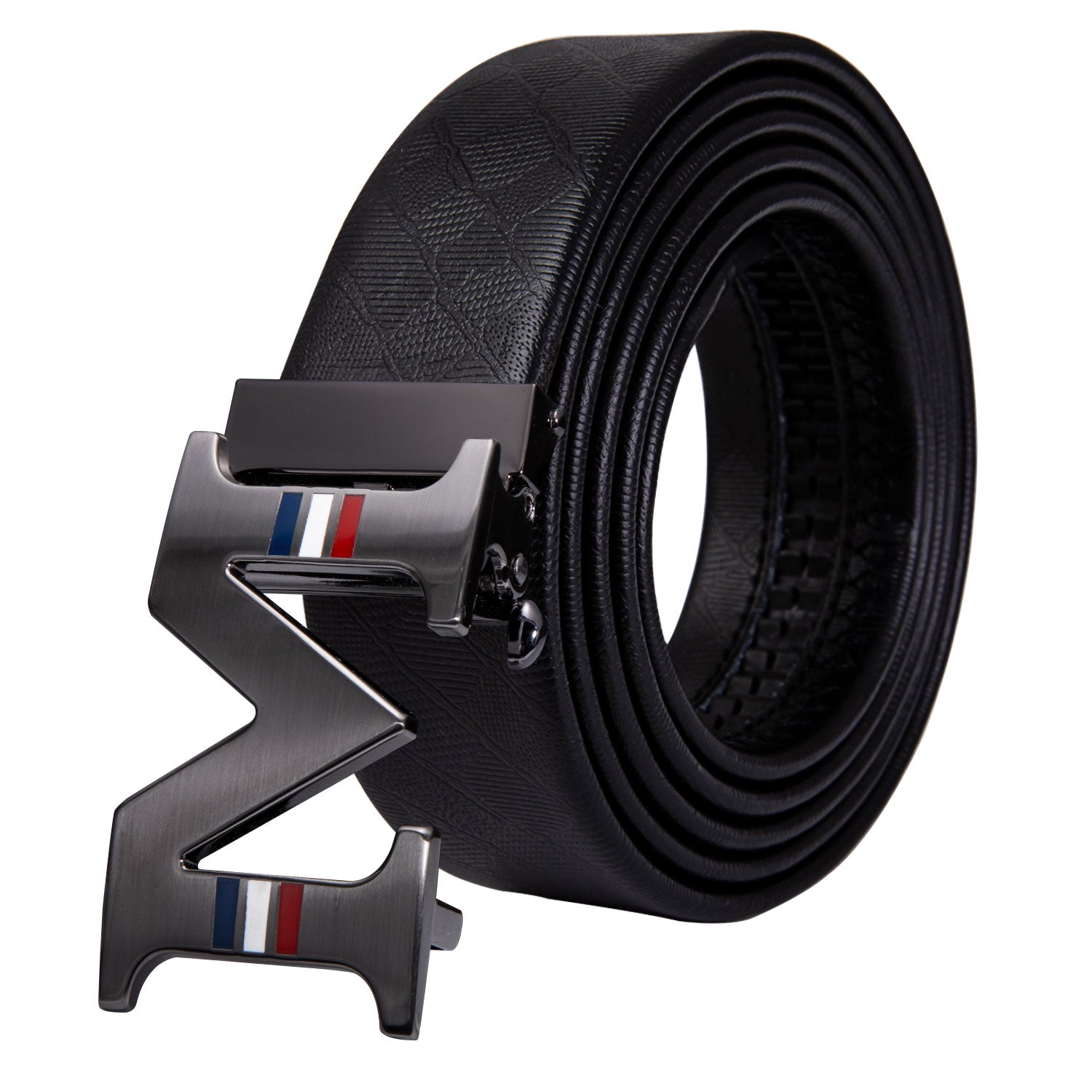 Designer belts men M letter copper buckle high quality Black