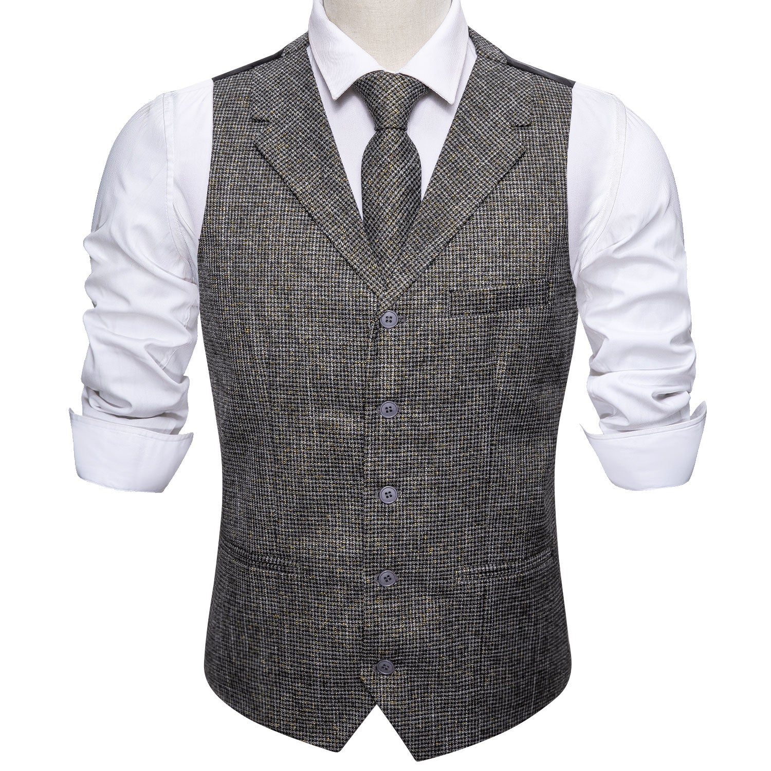 gray suit vest