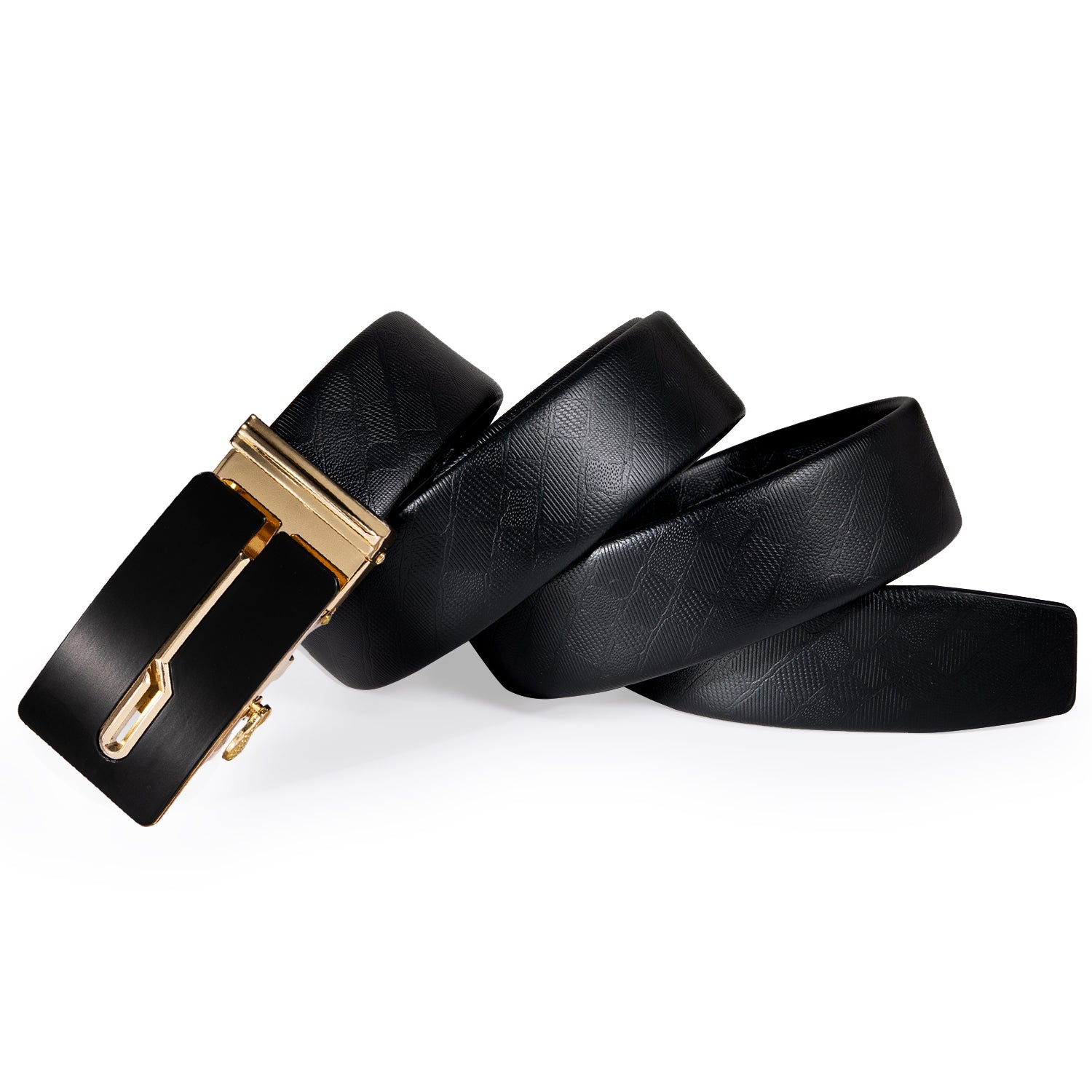 Novelty Golden Metal Buckle Genuine Leather Belt