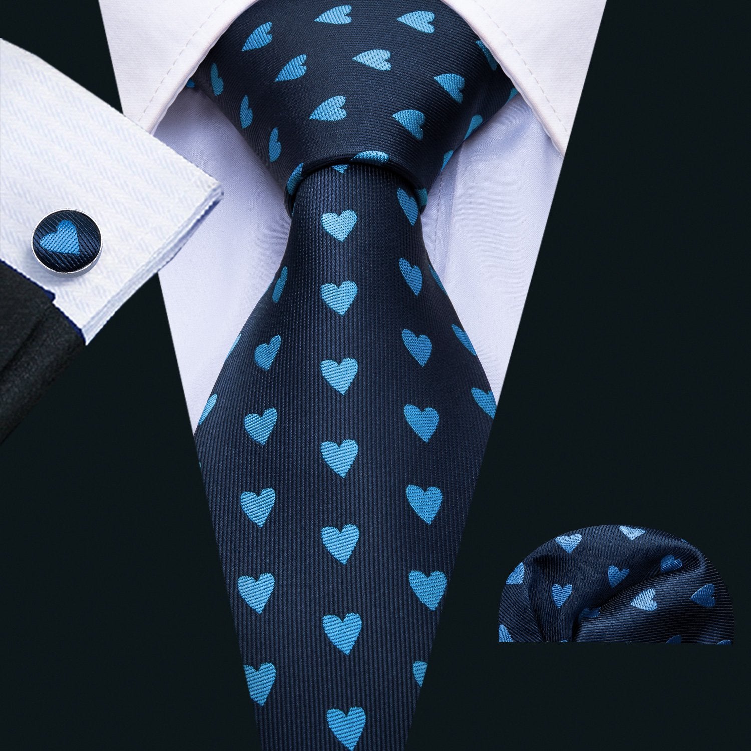 blue suit floral tie