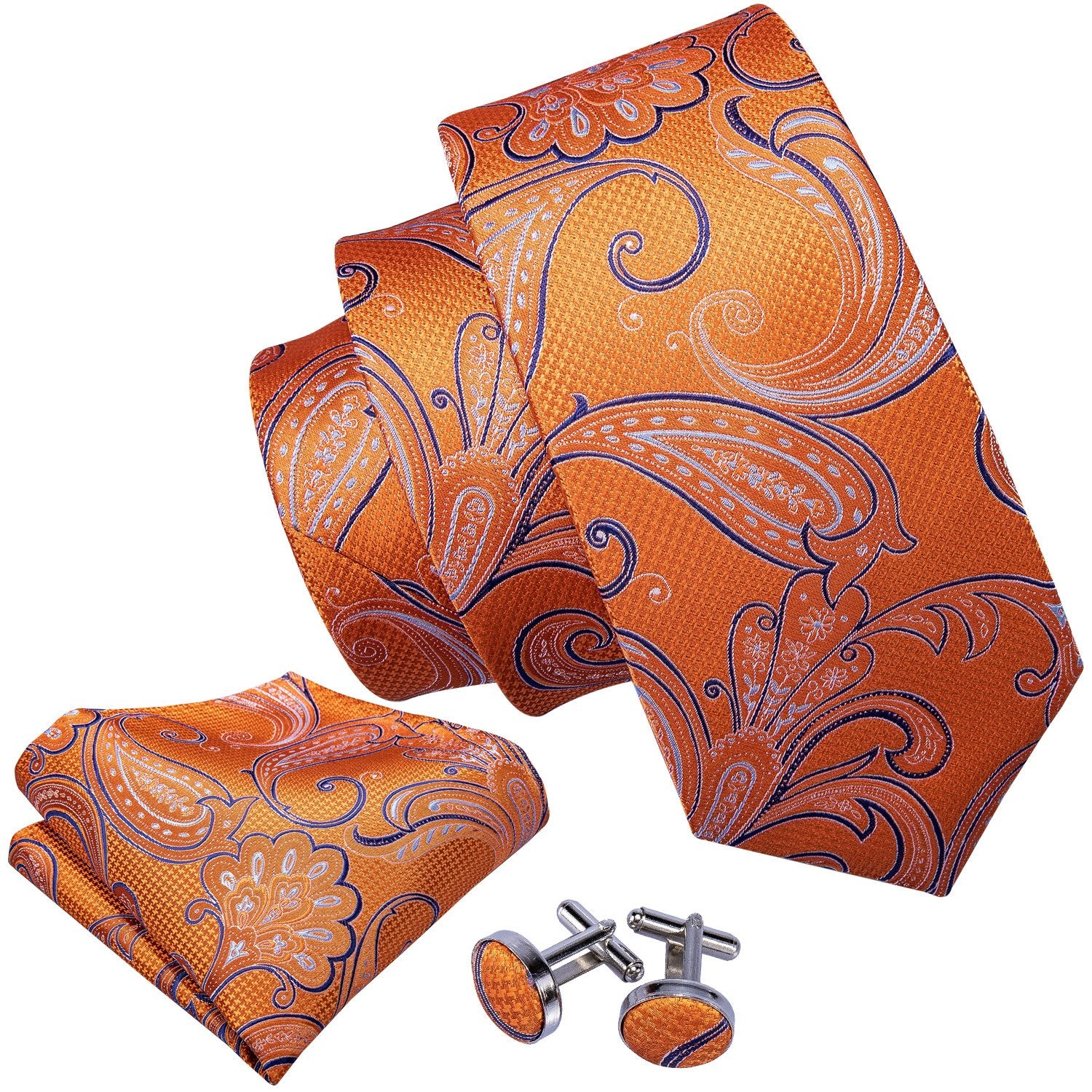 orange and blue necktie