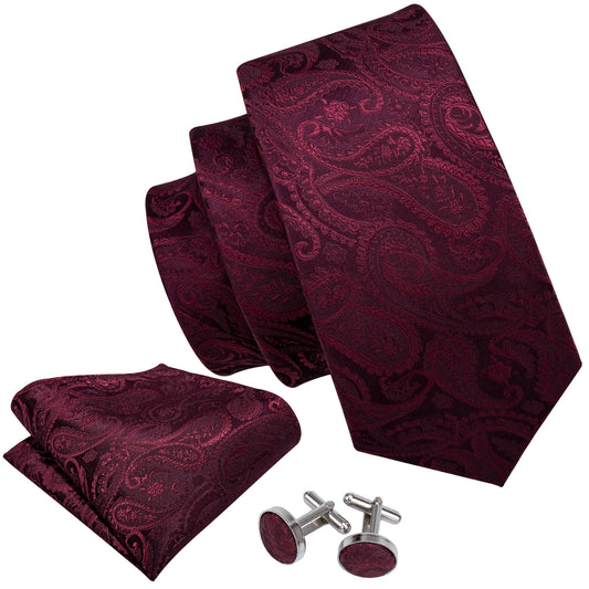 burgundy suit tie