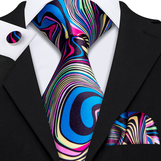 Black Blue Pink Yellow Red Novelty Men's Necktie