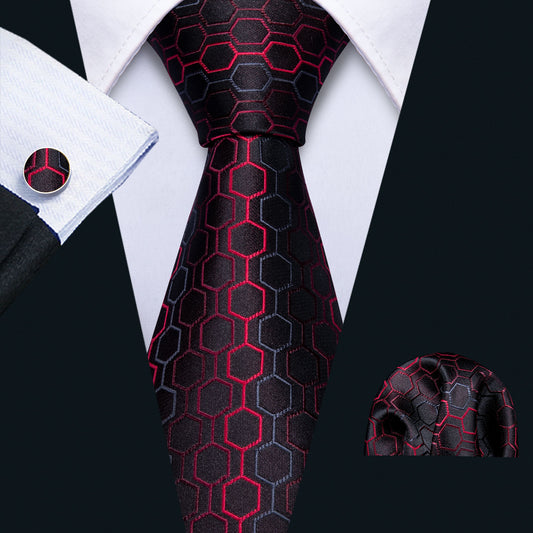 men's red tie