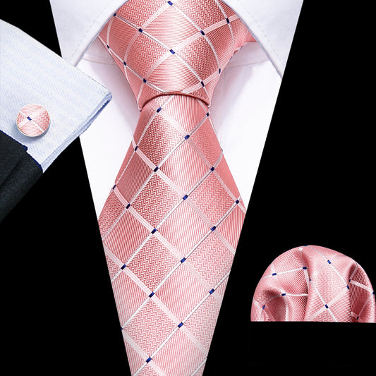 Pink Plaid Necktie