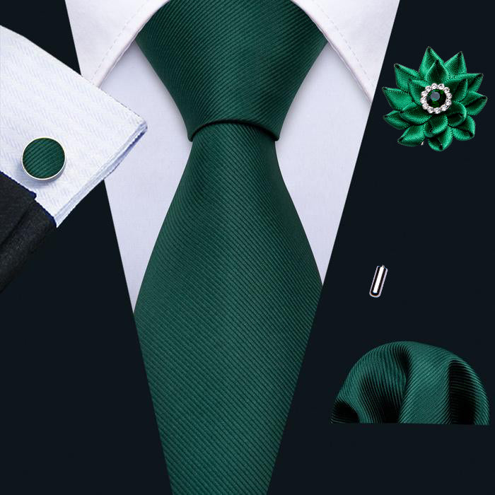 Green Solid 8.5CM Necktie
