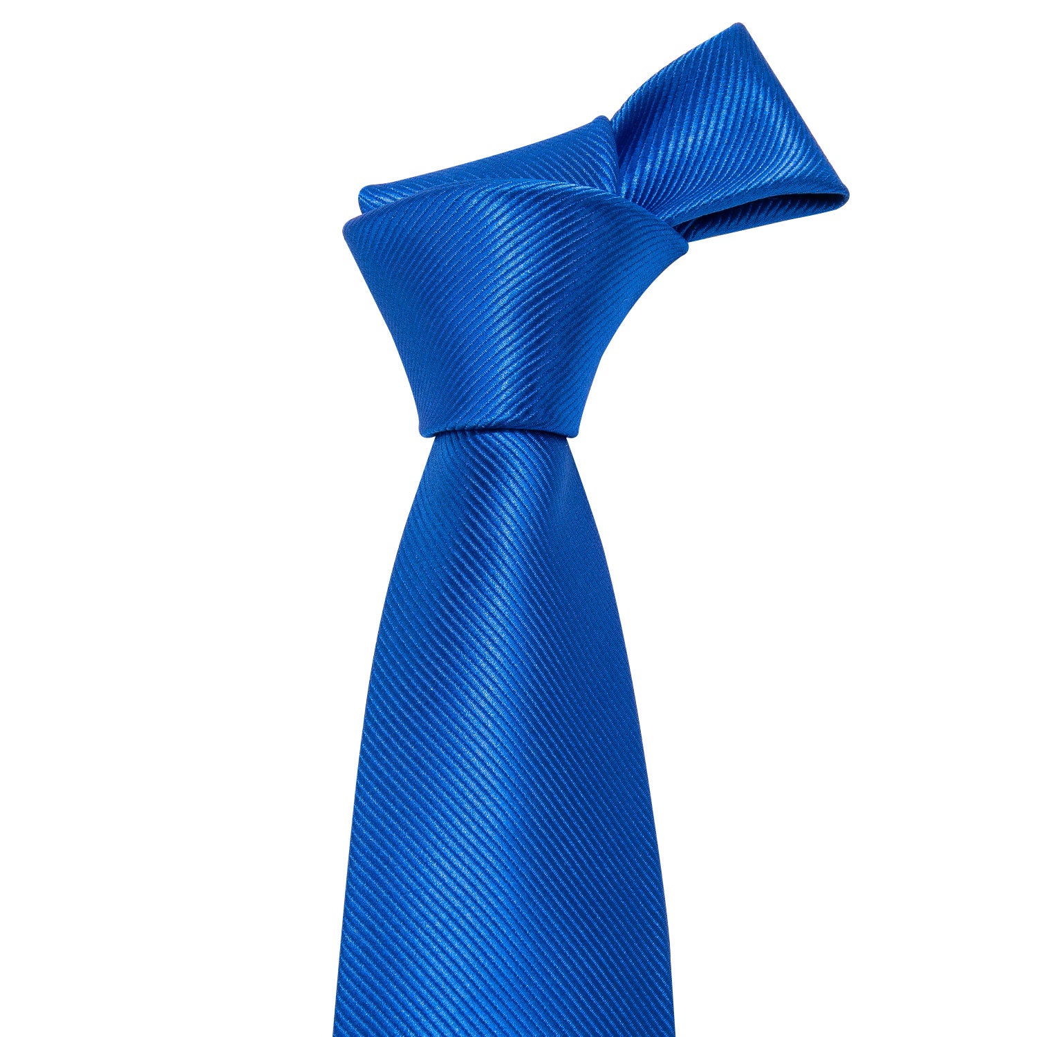 blue tie with white stripes