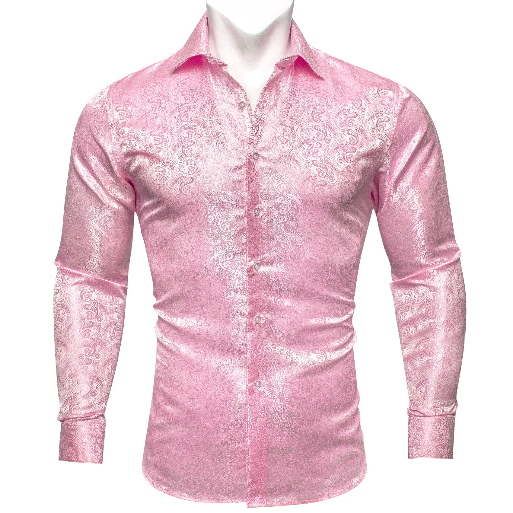 Barry.wang Bright Pink Paisley Silk Shirt