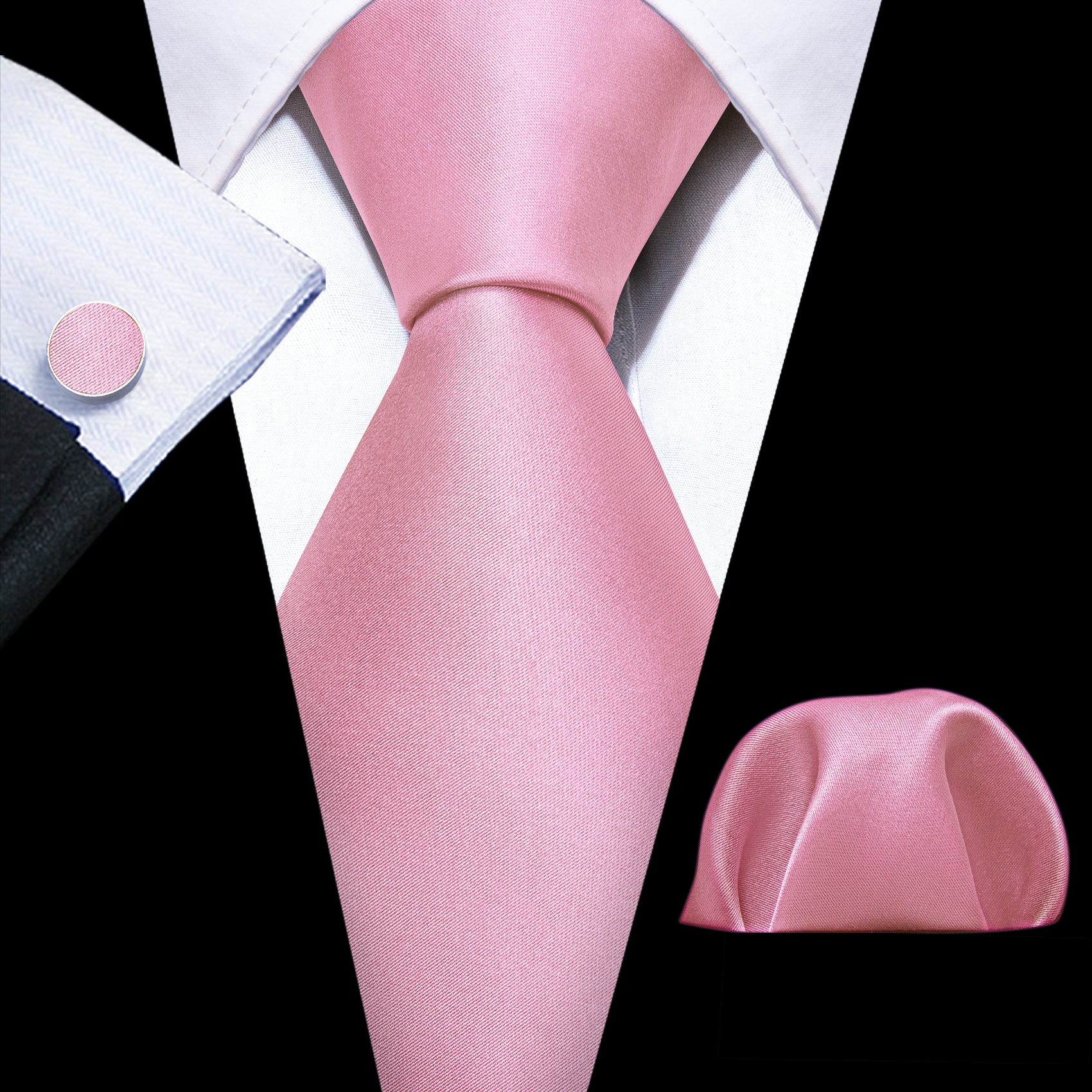 Pink Solid Silk Tie