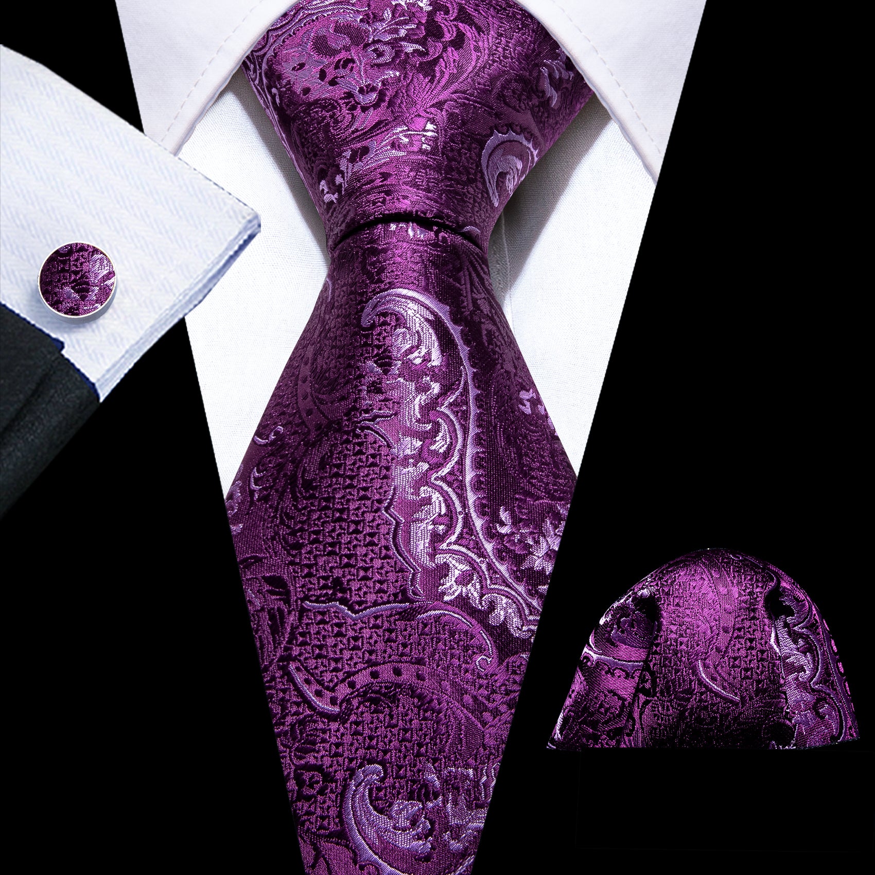 purple paisley menswear ties
