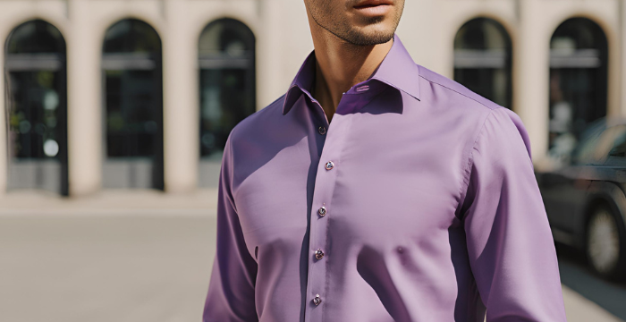 mens purple shirt